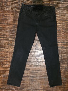 Kut From The Kloth Catherine Boyfriend Jeans Women's 6 Black Wash Stretch Denim